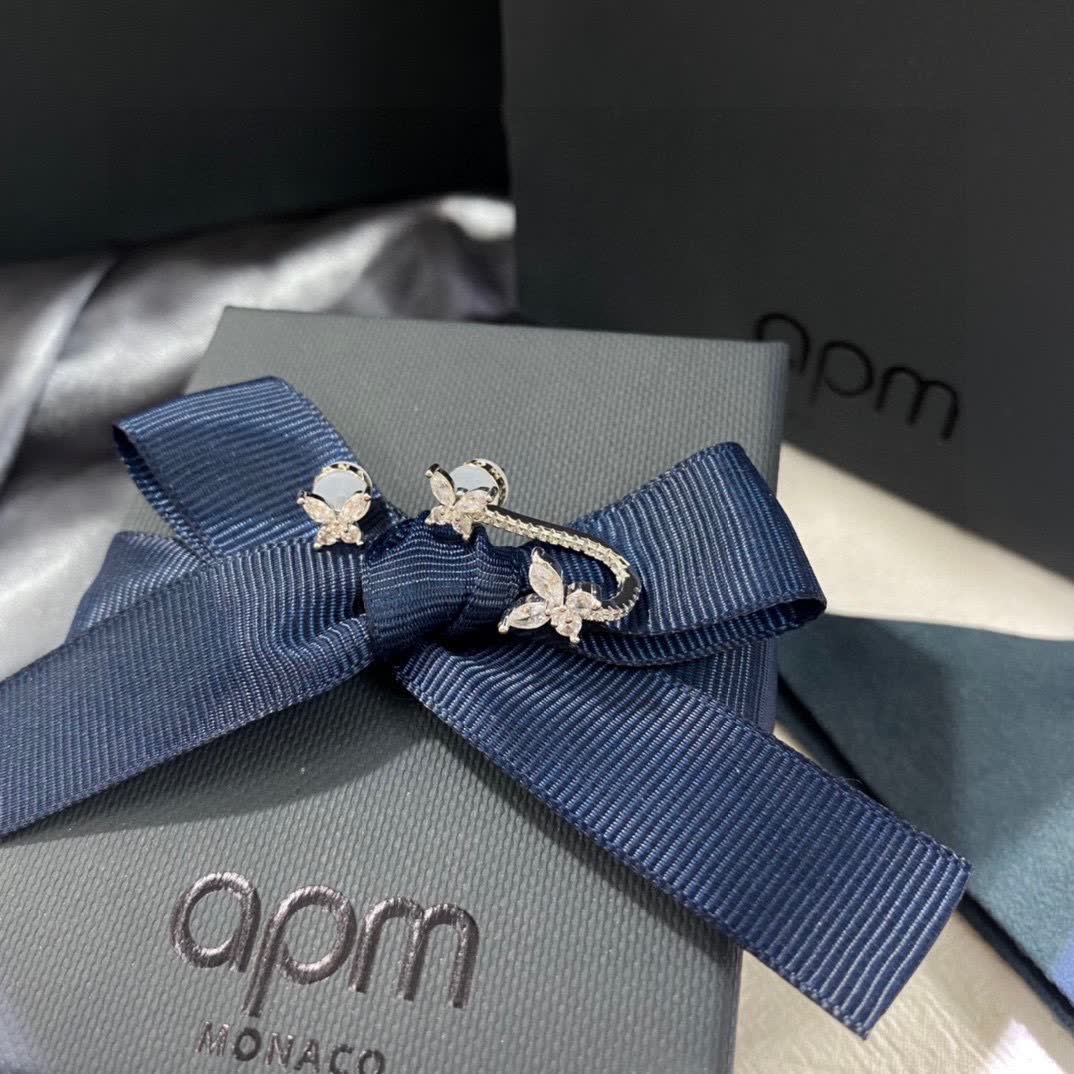 APM Monaco Butterfly Stud Earrings
